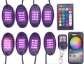 8 Pods RGB LED Rock Lights Multicolor Underglow Lighting Kit Waterproof Pack of 2 Q616